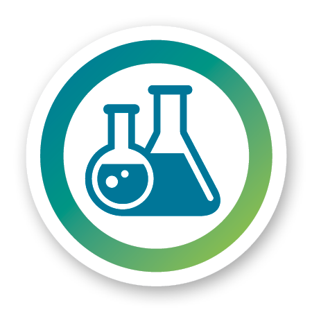 icon with lab glassware