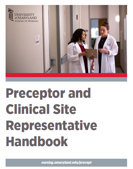 Preceptor and Clinical Site Representative Handbook Cover
