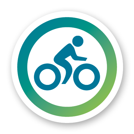 Icon of a person riding a bicycle