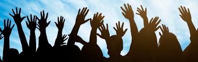 hands raised to volunteer