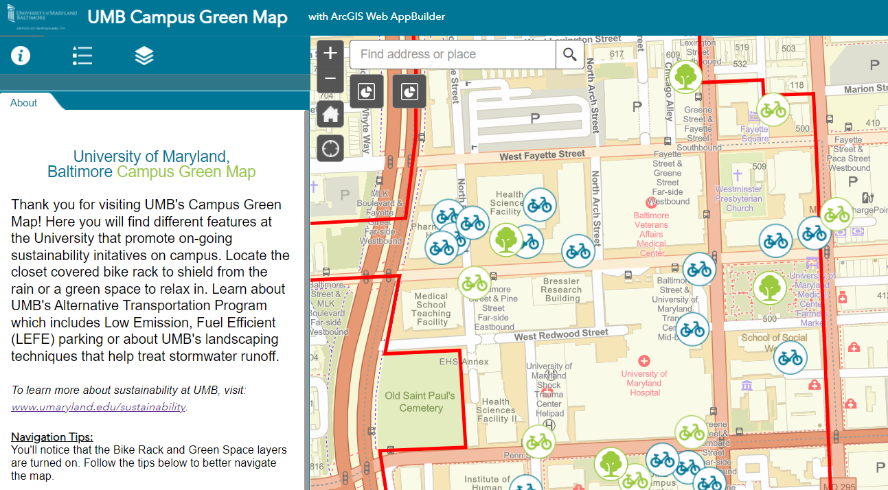 UMB Office of Sustainability Releases Campus Sustainability Map - The Elm