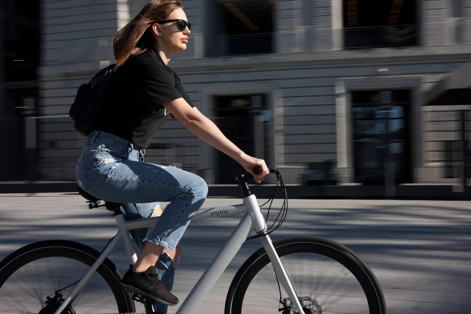 person riding bike