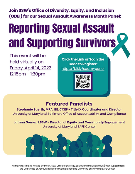 Panel on Reporting Sexual Assault and Supporting Survivors