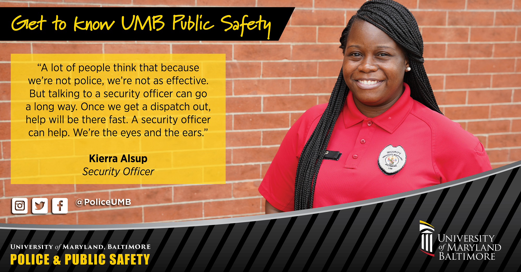 Kierra Alsup security officer campaign photo