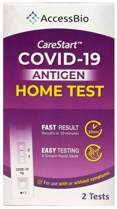 COVID-19 antigen home test kit box