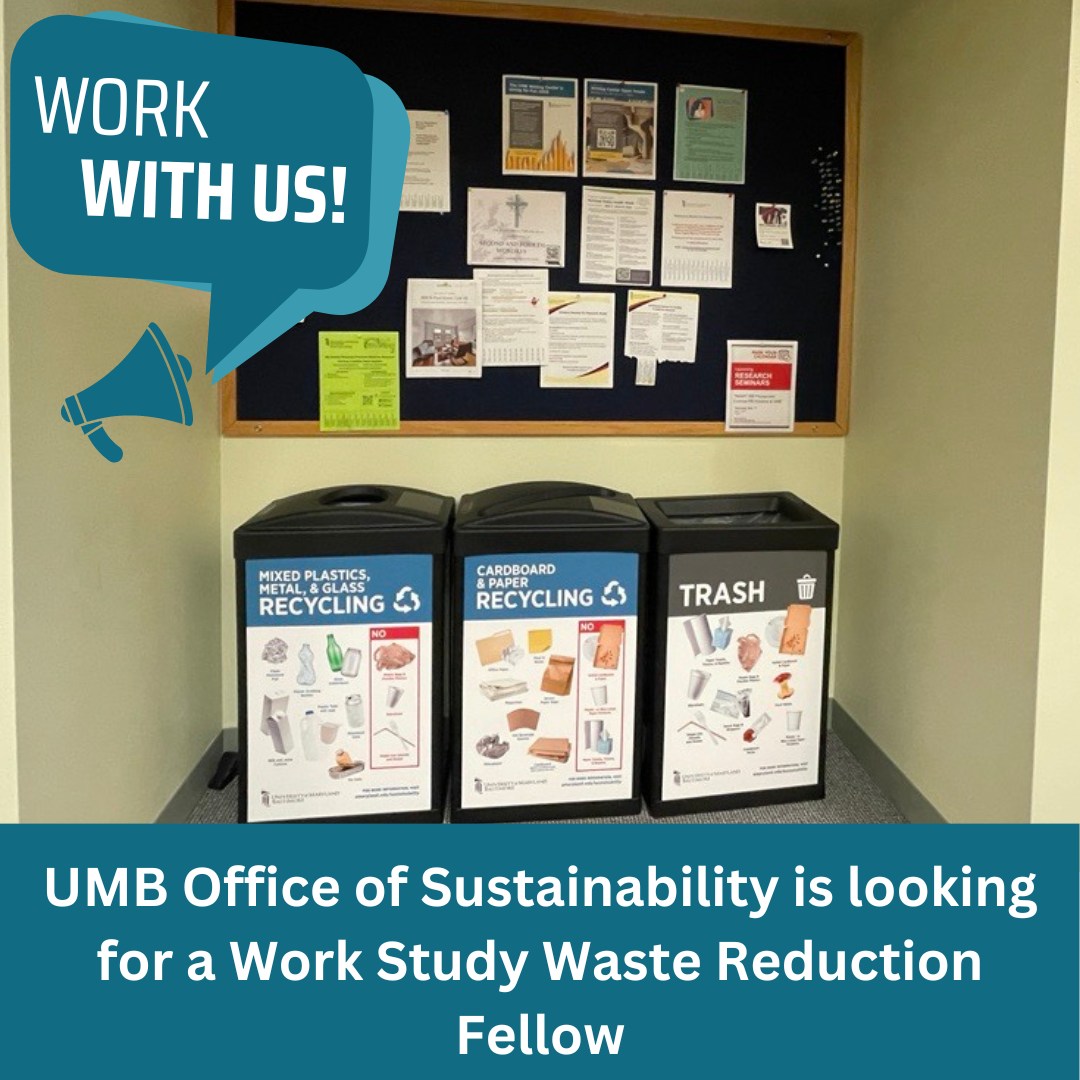 flyer advertising federal work study opportunity with Office of Sustainability
