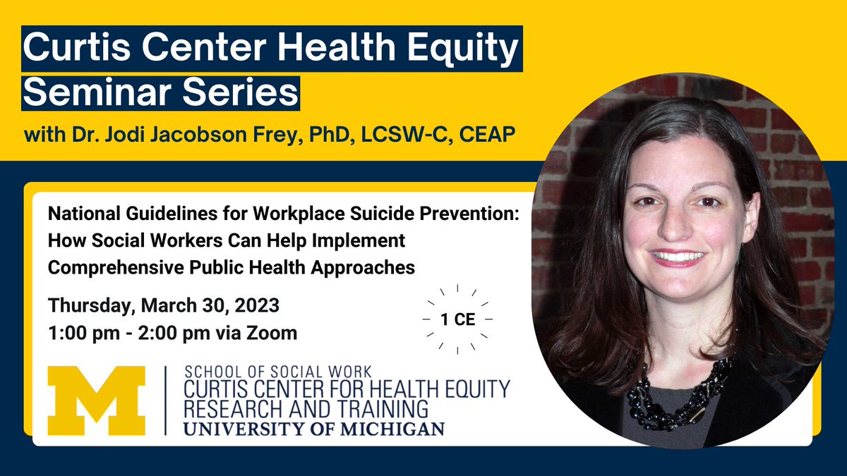Jodi Frey Presenting at Curtis Center Health Equity Seminar Series