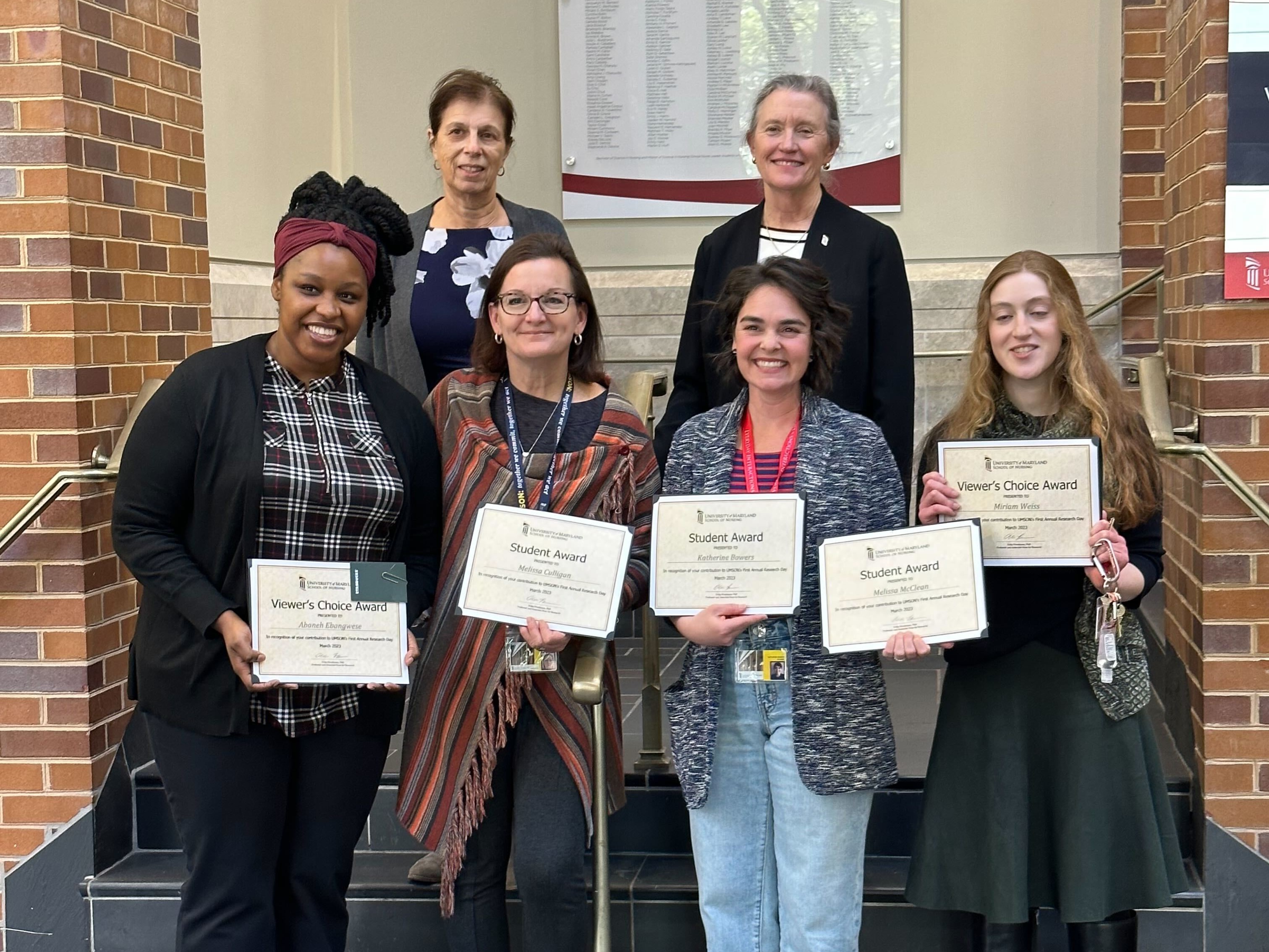 group photo of poster award winners