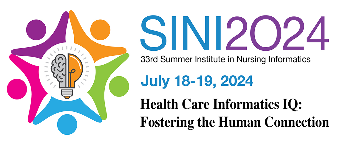 SINI 2024 web header with identity: 33rd Summer Institute in Nursing Informatics | July 18 - 19, 2024