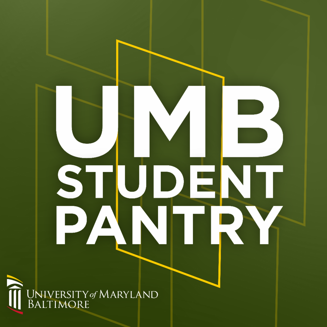 UMB Student Pantry on green background