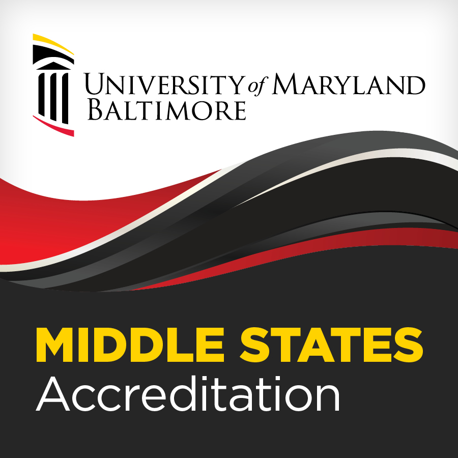 Middle States Accreditation on black, red, and white background