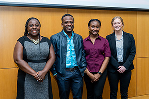 Four graduate students on team Clinical Lab Scientists won the 2023 M-CERSI competition.