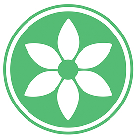Seeds of Change event identity - flower icon