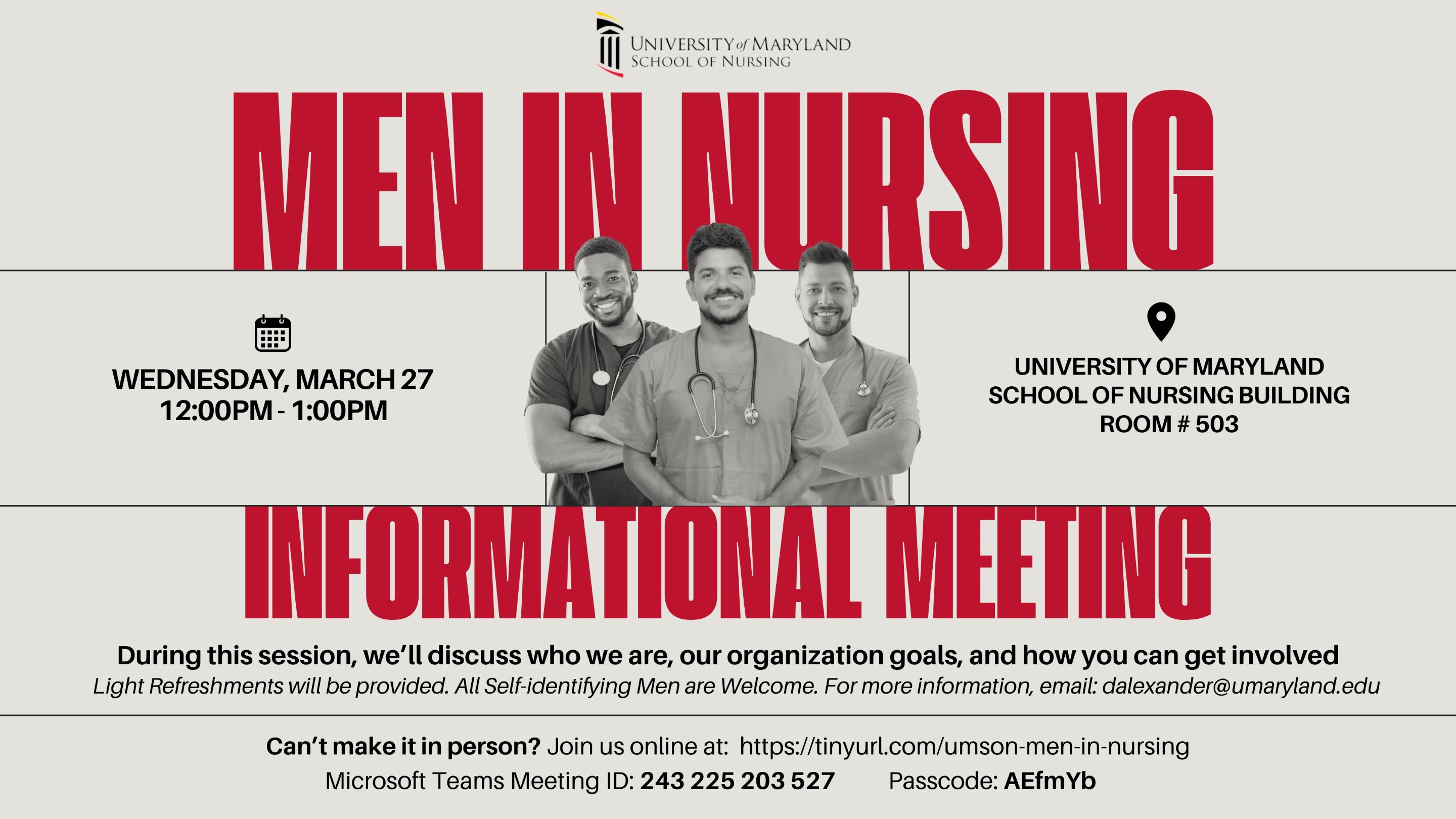 Men in Nursing Informational Meeting