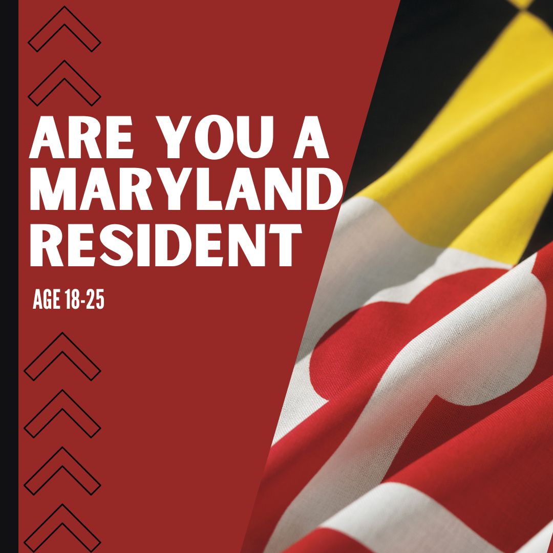 Maryland Flag on a red background