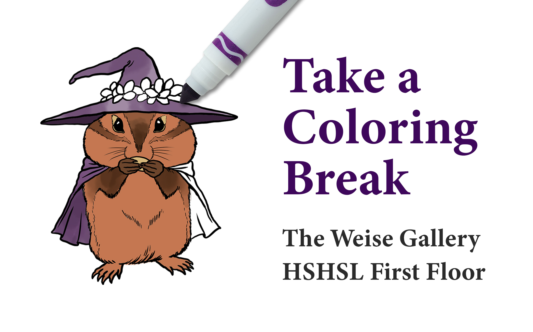 Take a Coloring Break: The Weise Gallery: HSHSL First Floor