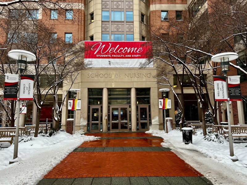 UMSON courtyard with snow