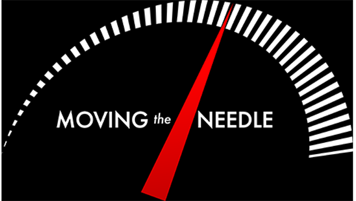 needle on audio meter