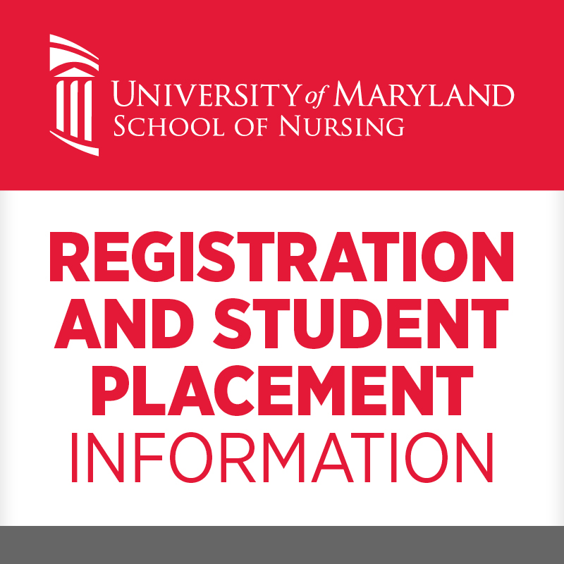 Registration and Student Placement Information with UMSON logo in white on red background