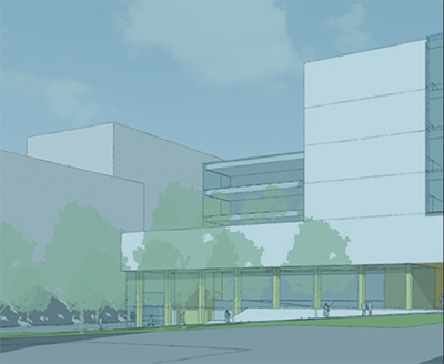 A concept sketch for the new SSW building