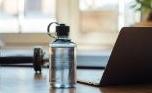 water bottle sitting on desk