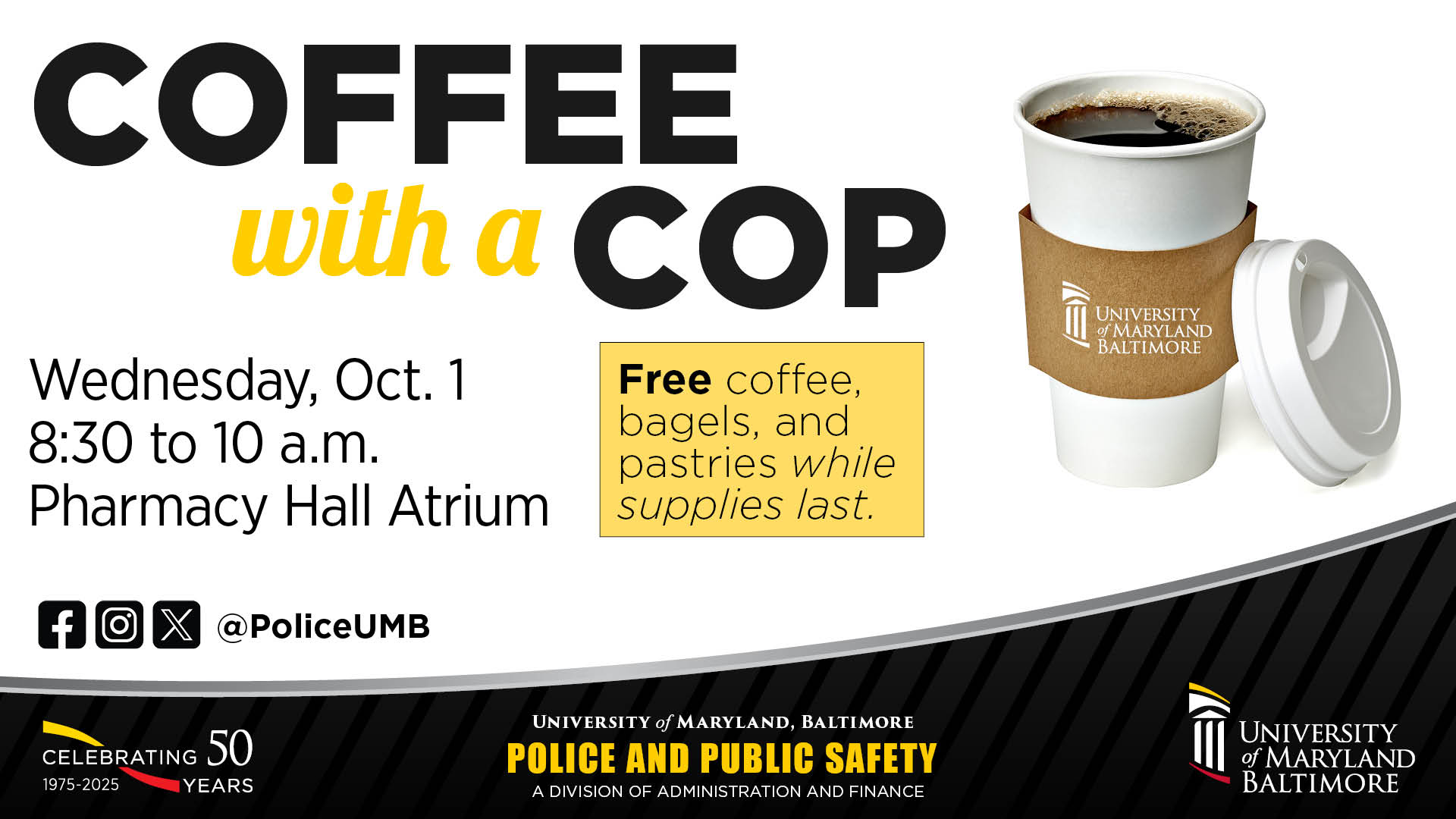 Coffee with a Cop digital display