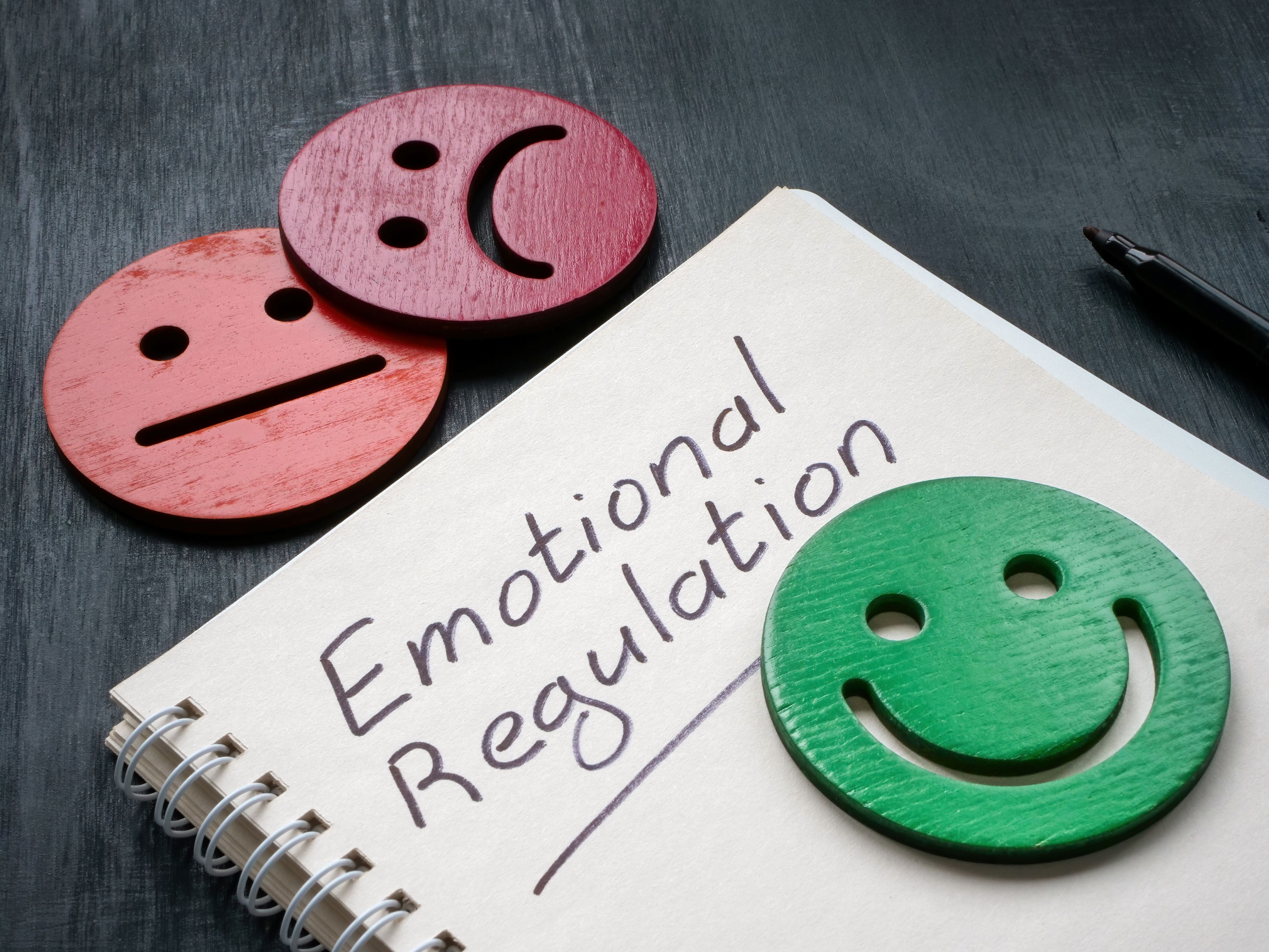 emotional regulation with happy face and sad face