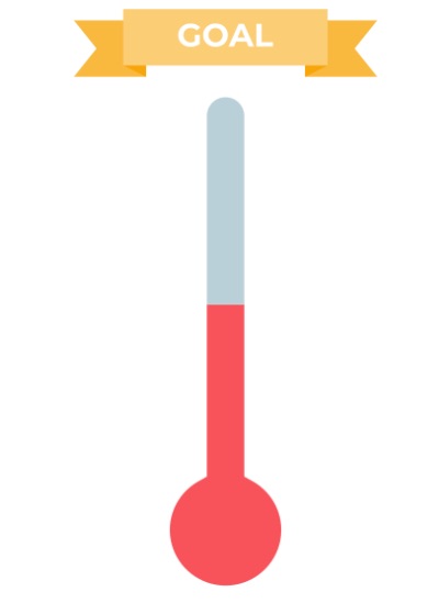 Thermometer with goal