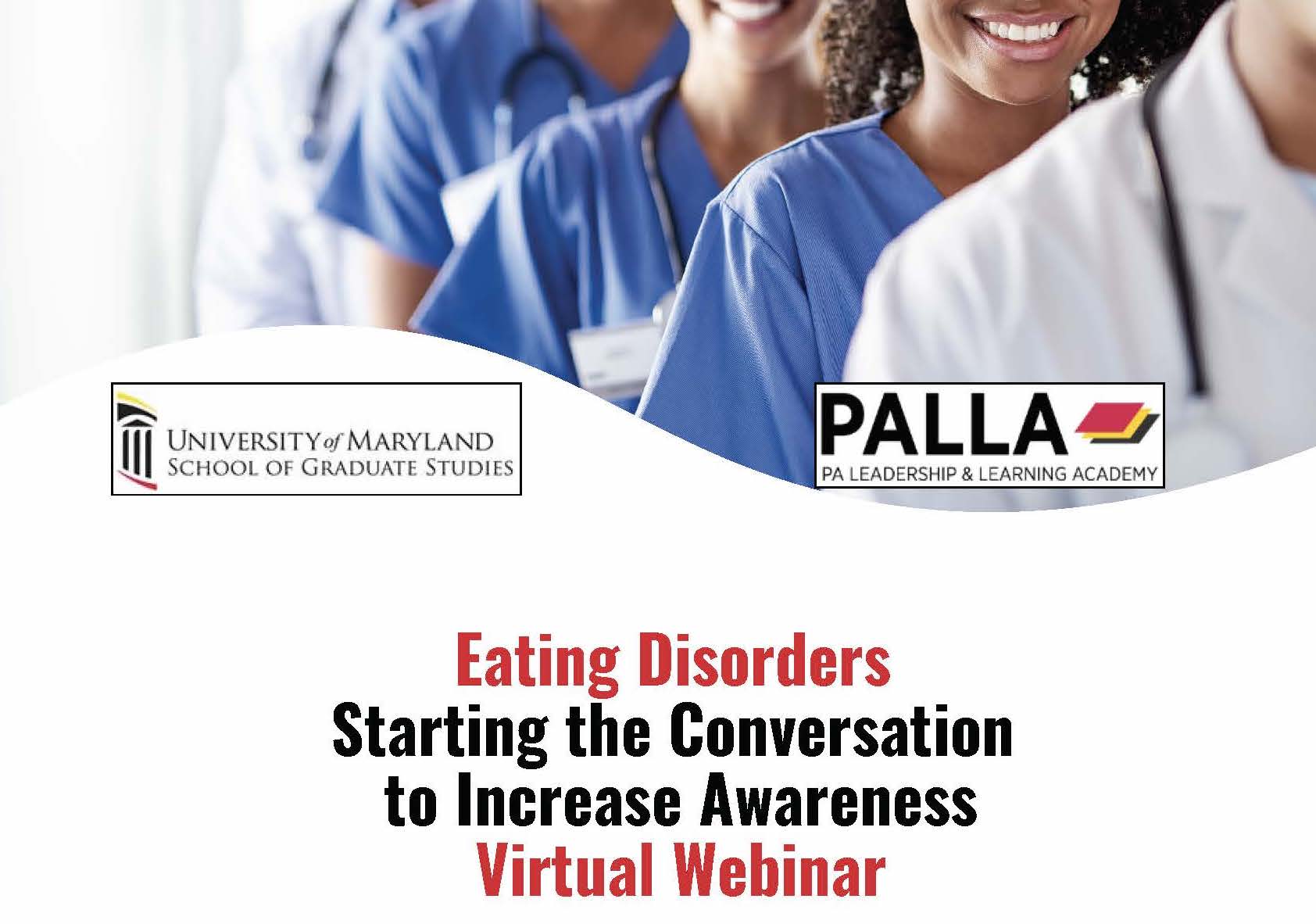 Eating Disorders Virtual Webinar with PALLA logo