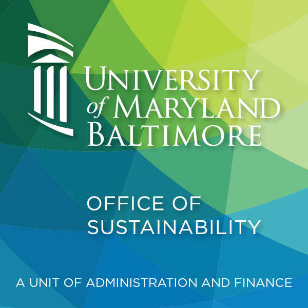 Office of Sustainability with greens and blues in background