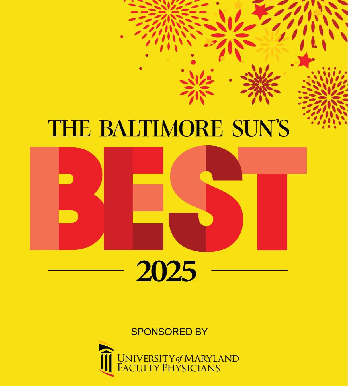 The Baltimore Sun's Best 2025 with yellow background