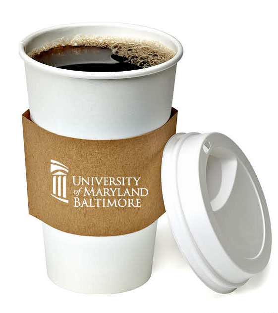 Coffee cup with UMB logo