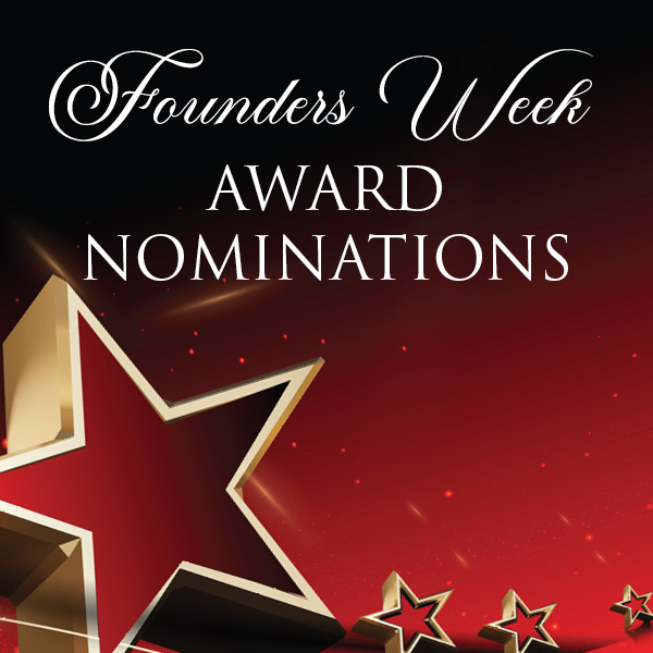 Founders Week Award Nominations with a red and gold star