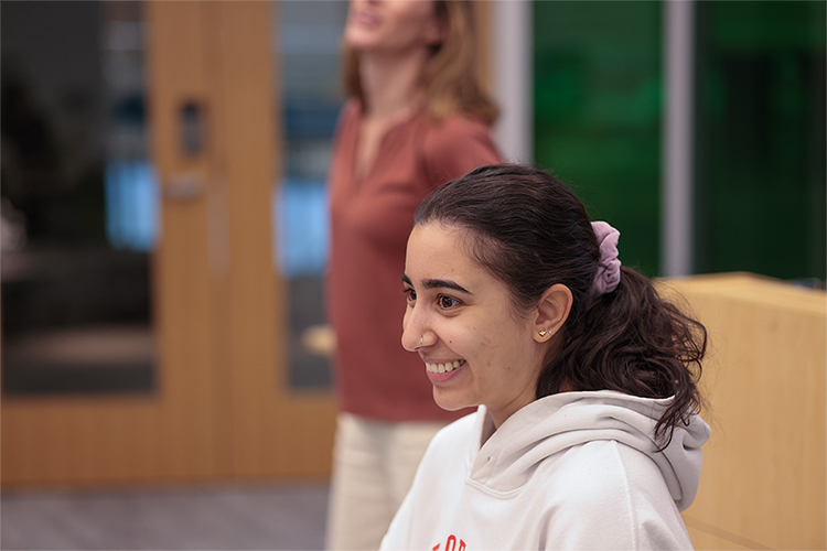 Nursing student in a classroom setting