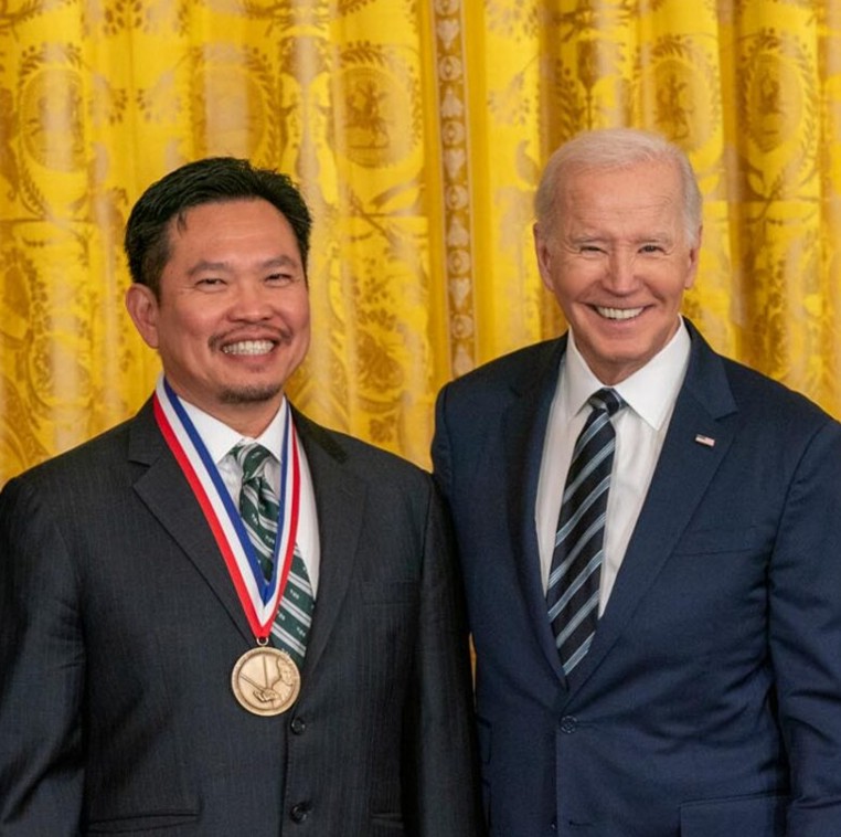 Dr. David Huang and President Joe Biden