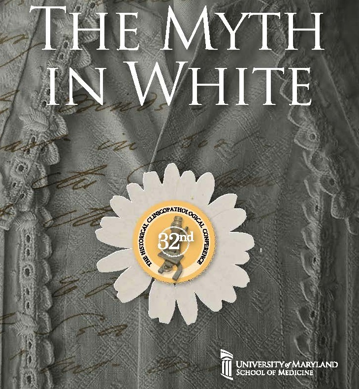 The Myth in White with white flower and yellow middle