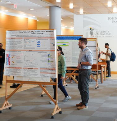 Research poster session.