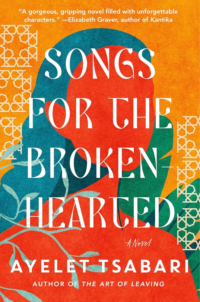 Songs for the Brokenhearted book cover featuring an illustration of a woman and a tree branch