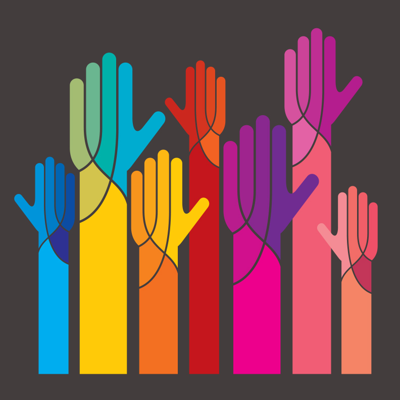 hands raised to volunteer