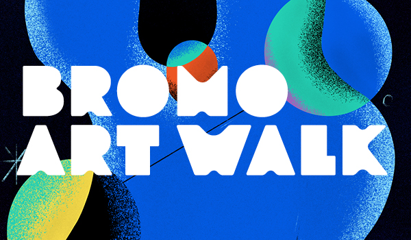 Bromo Art Walk on a colorful background