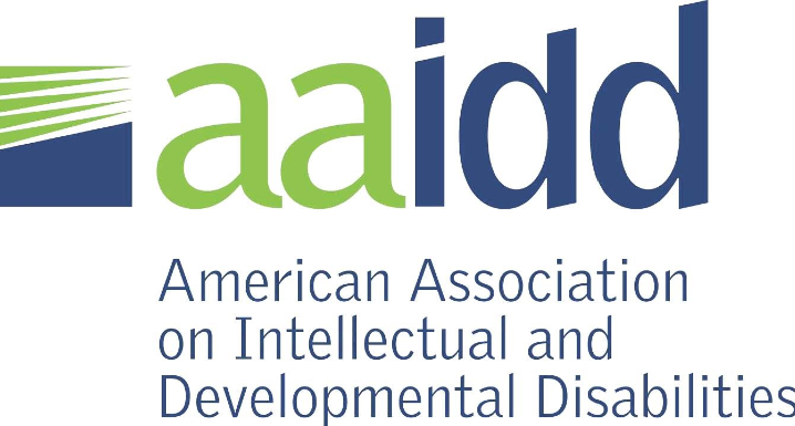 Green and blue logo for the AAIDD