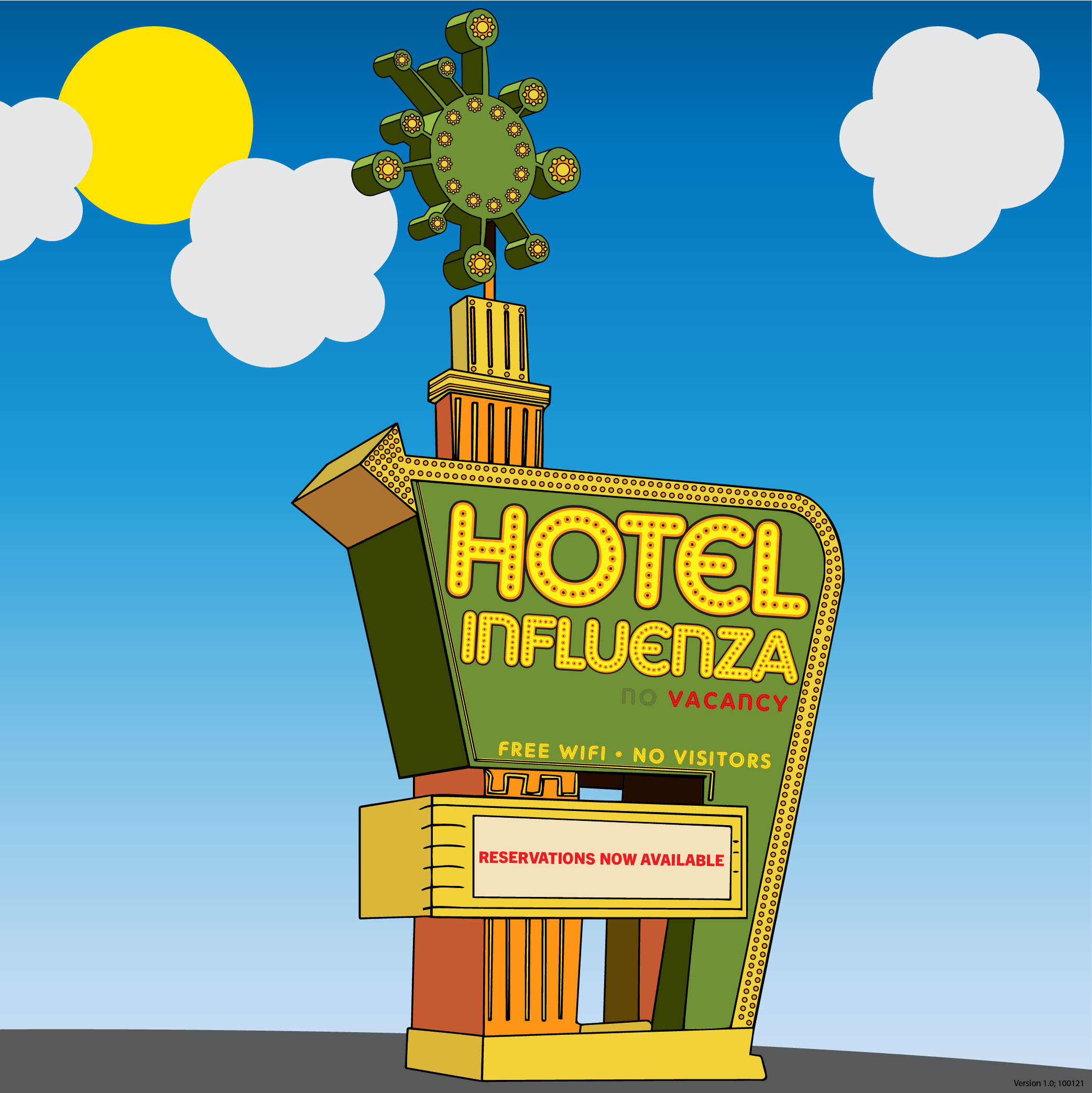 Hotel Influenza Sign