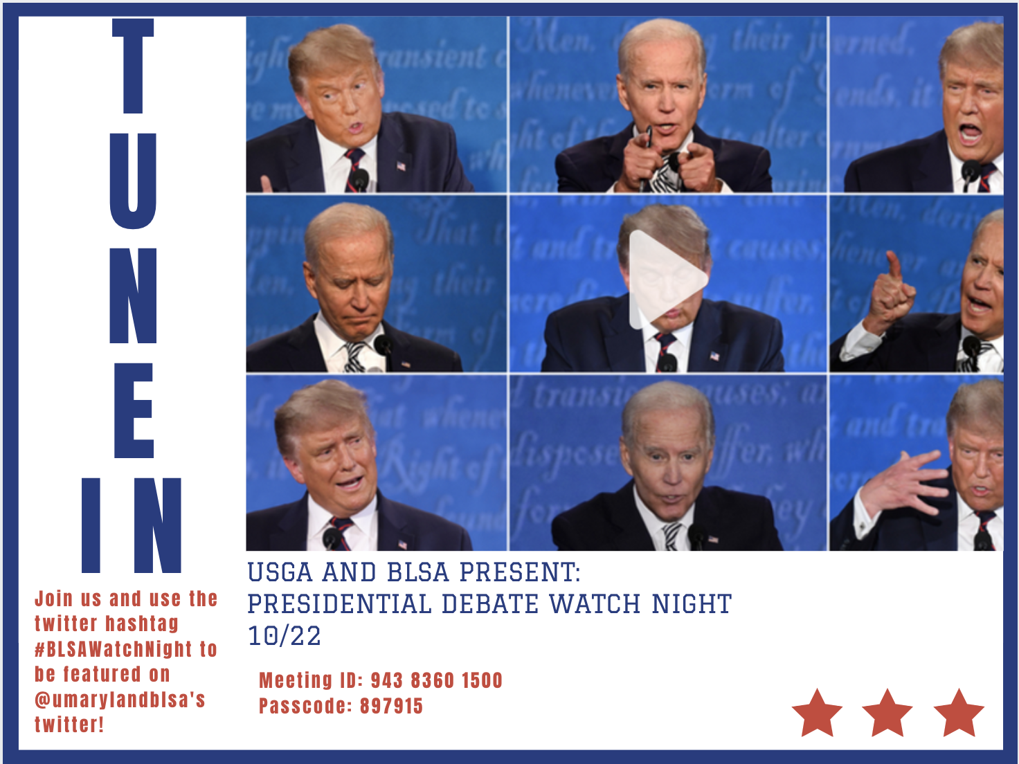 Debate Watch Night Flyer