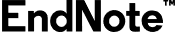 Endnote logo; white background; black font