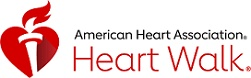 Red heart with torch - AHA Heart Walk logo