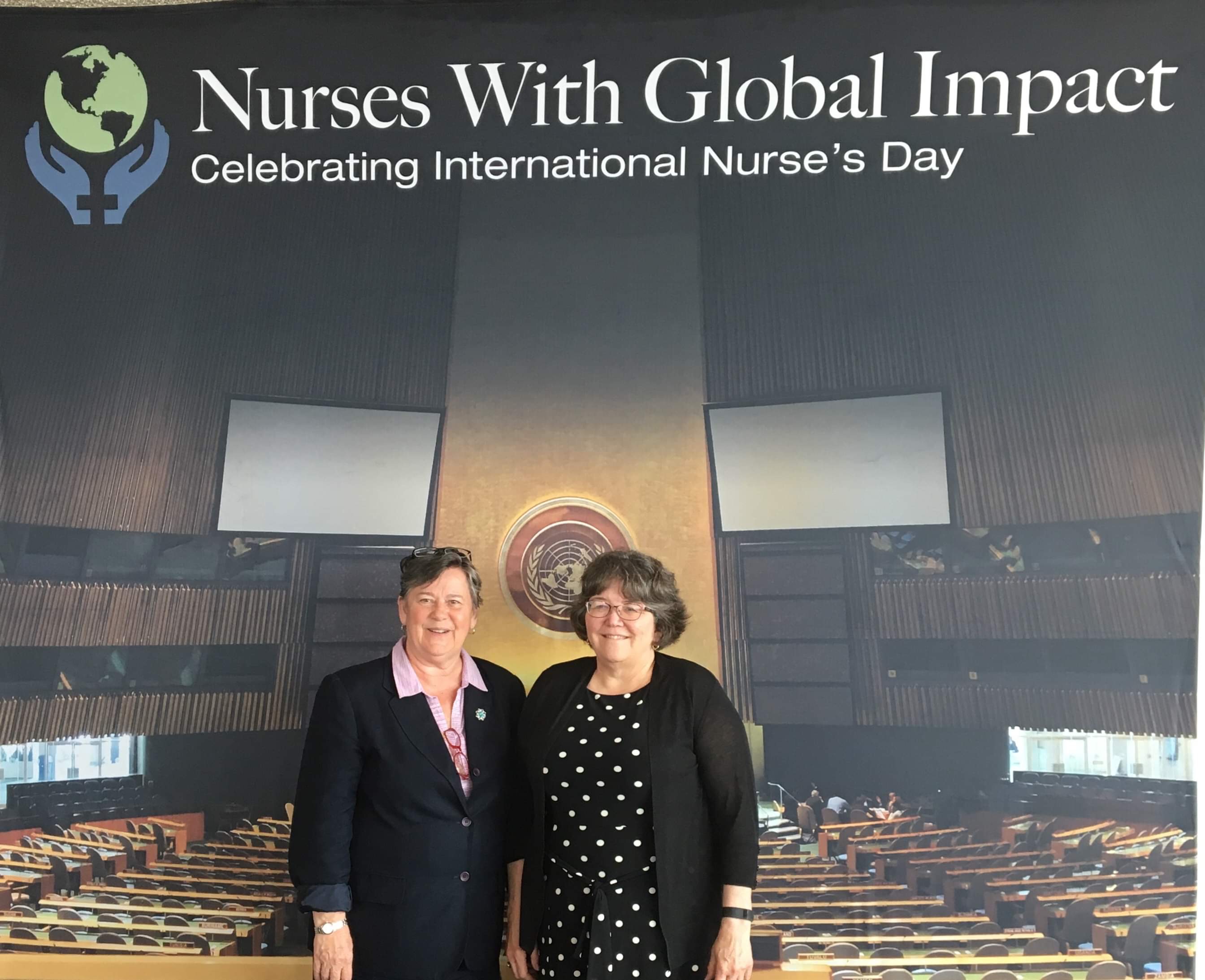 Charon Burda and Katherine Fornili at International Nurse's Day celebrations