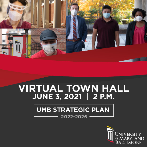 Strategic Plan town hall June 3 at 2 p.m. photos of masked people