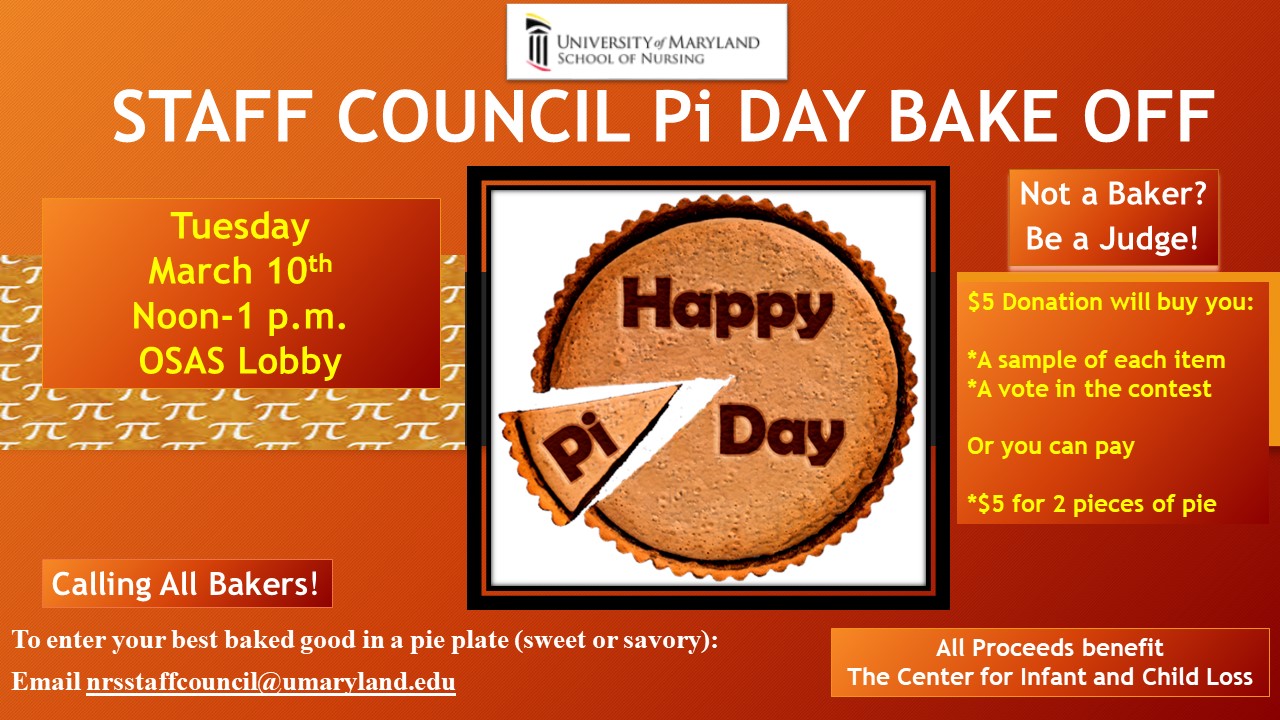 Staff Council Pi Day Bake Off flyer