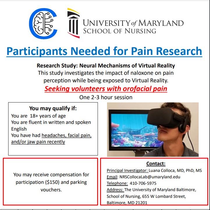 Participants Needed for Pain Research: Seeking volunteers with orofacial pain