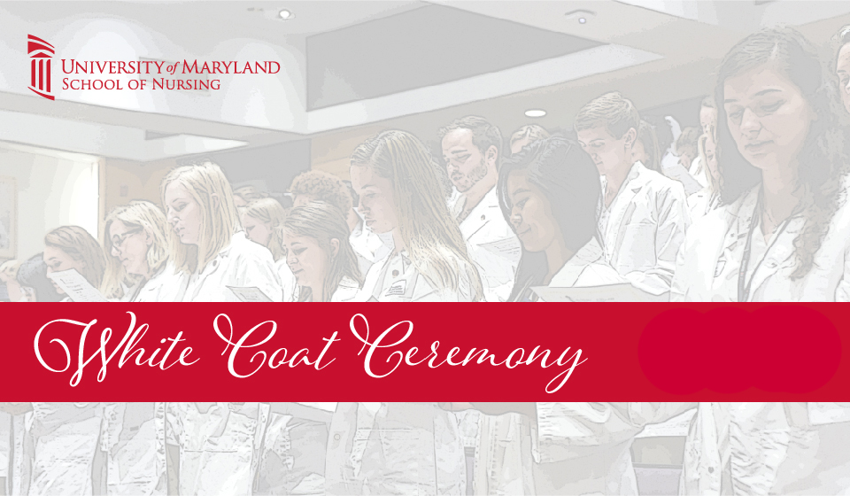 Students reciting the nursing oath at white coat ceremony